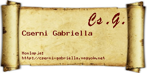 Cserni Gabriella névjegykártya