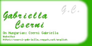 gabriella cserni business card